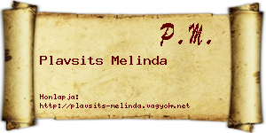 Plavsits Melinda névjegykártya