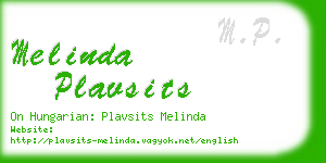 melinda plavsits business card